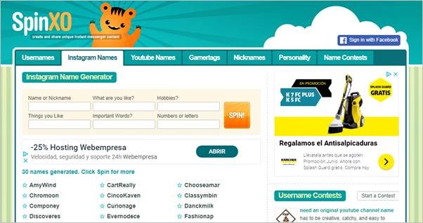spinxo-instagram-names